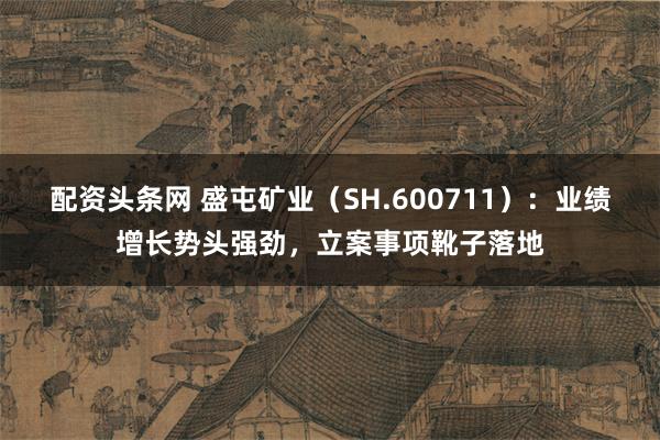 配资头条网 盛屯矿业（SH.600711）：业绩增长势头强劲，立案事项靴子落地